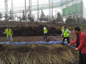 충남 아산 기산마을 봉사활동하는 CJ LION 직원들
