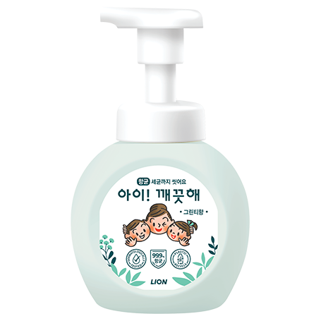 아이! 깨끗해 항균 폼 핸드솝 그린티향